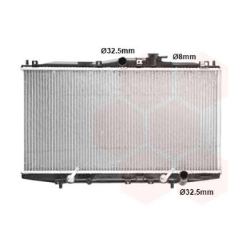 Radiateur, refroidissement du moteur VAN WEZEL [25002119]