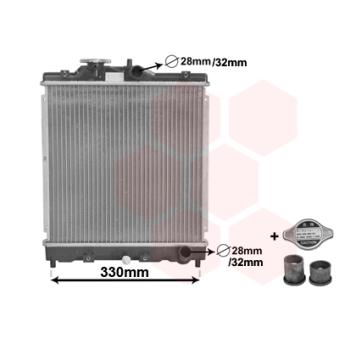 Radiateur, refroidissement du moteur VAN WEZEL OEM 19010P01004