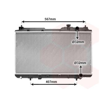 Radiateur, refroidissement du moteur VAN WEZEL OEM 19010P3F014