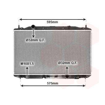 Radiateur, refroidissement du moteur VAN WEZEL OEM 19010RSRE01