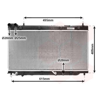 Radiateur, refroidissement du moteur VAN WEZEL OEM 19010PWAJ51