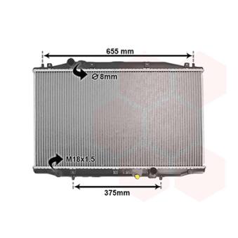 Radiateur, refroidissement du moteur VAN WEZEL 25002218