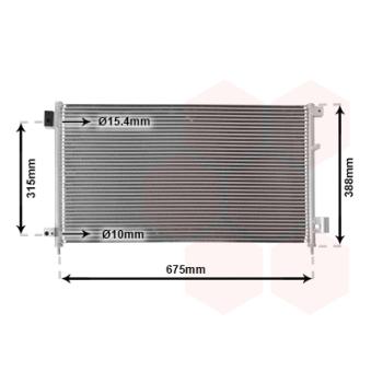 Condenseur, climatisation VAN WEZEL OEM 80110SEA003