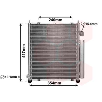 Condenseur, climatisation VAN WEZEL OEM 80110SAA003