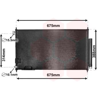 Condenseur, climatisation VAN WEZEL OEM 80101SEFE11