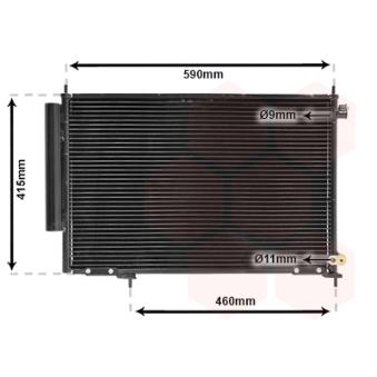Condenseur, climatisation VAN WEZEL OEM 80110SKNG01