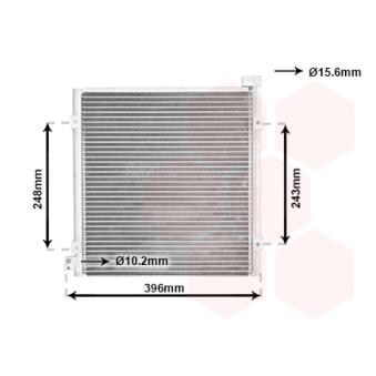Condenseur, climatisation VAN WEZEL OEM 80110S2H003
