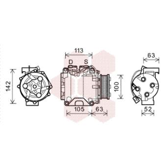 Compresseur, climatisation VAN WEZEL OEM 38810PNB006