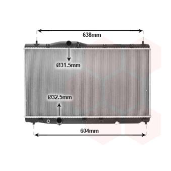 Radiateur, refroidissement du moteur VAN WEZEL OEM 190105bfa01