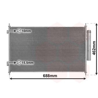 Condenseur, climatisation VAN WEZEL OEM 80110T7WA01 Condenseur, climatisation VAN WEZEL OEM 80110T7WA01
