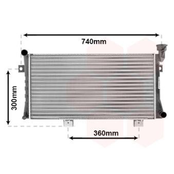 Radiateur, refroidissement du moteur VAN WEZEL [26002015]