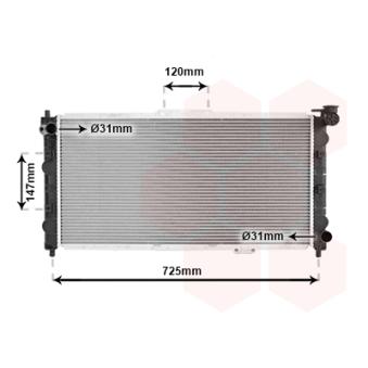 Radiateur, refroidissement du moteur VAN WEZEL OEM BPL715200
