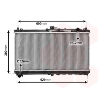 Radiateur, refroidissement du moteur VAN WEZEL 27002138