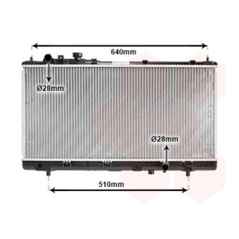 Radiateur, refroidissement du moteur VAN WEZEL 27002151