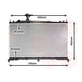 Radiateur, refroidissement du moteur VAN WEZEL OEM LF1715200