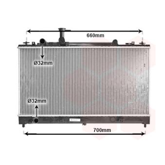 Radiateur, refroidissement du moteur VAN WEZEL [27002162]