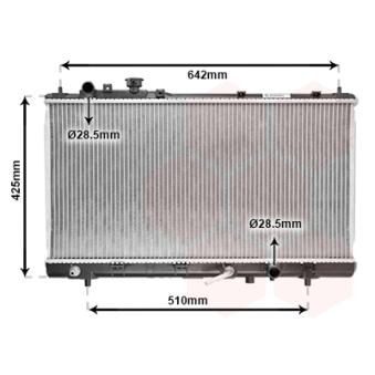 Radiateur, refroidissement du moteur VAN WEZEL 27002167