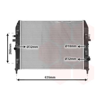 Radiateur, refroidissement du moteur VAN WEZEL 27002205