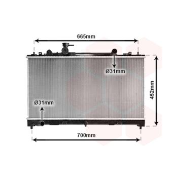 Radiateur, refroidissement du moteur VAN WEZEL 27002226