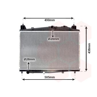 Radiateur, refroidissement du moteur VAN WEZEL 27002229