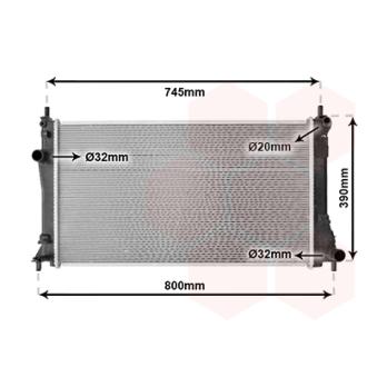 Radiateur, refroidissement du moteur VAN WEZEL 27002249