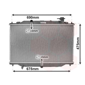 Radiateur, refroidissement du moteur VAN WEZEL 27002270