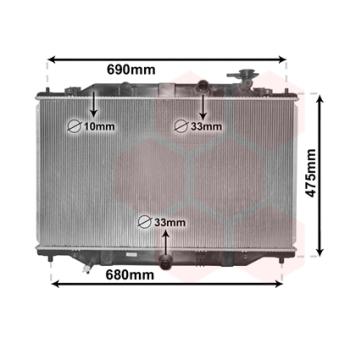 Radiateur, refroidissement du moteur VAN WEZEL 27002272