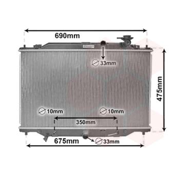 Radiateur, refroidissement du moteur VAN WEZEL 27002274