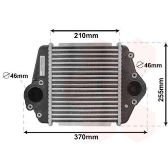 Intercooler, échangeur VAN WEZEL 27004275