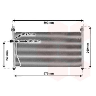 Condenseur, climatisation VAN WEZEL 27005126