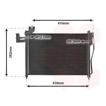 Condenseur, climatisation VAN WEZEL 27005155