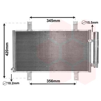 Condenseur, climatisation VAN WEZEL OEM F15161480