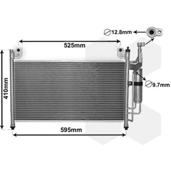 Condenseur, climatisation VAN WEZEL OEM DF7161480C