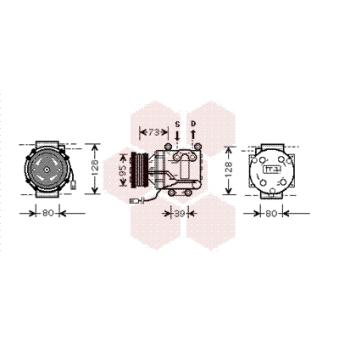 Compresseur, climatisation VAN WEZEL 2700K170