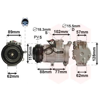 Compresseur, climatisation VAN WEZEL OEM BBM461450C