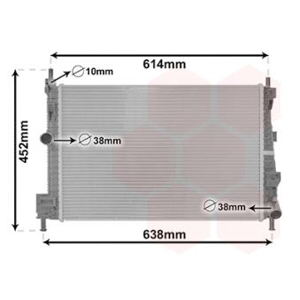 Radiateur, refroidissement du moteur VAN WEZEL OEM Y6421520YA