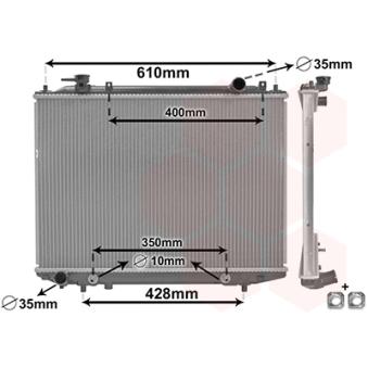 Radiateur, refroidissement du moteur VAN WEZEL [27012709]