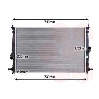 Radiateur, refroidissement du moteur VAN WEZEL 27012714