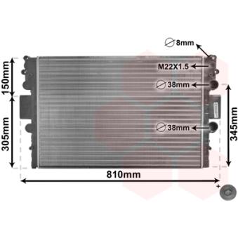 Radiateur, refroidissement du moteur VAN WEZEL OEM 504008108