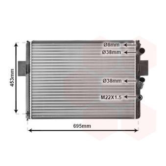 Radiateur, refroidissement du moteur VAN WEZEL OEM 93824070