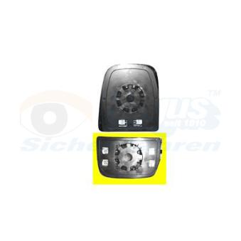 Verre de rétroviseur, rétroviseur extérieur VAN WEZEL OEM 3801929