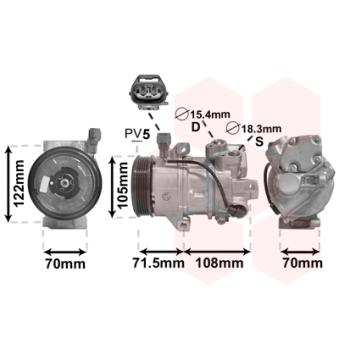 Compresseur, climatisation VAN WEZEL OEM A4542300111