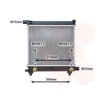 Radiateur, refroidissement du moteur VAN WEZEL OEM 2015004603