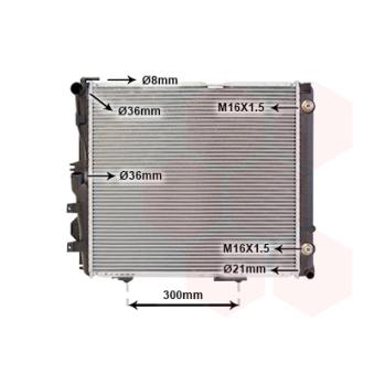 Radiateur, refroidissement du moteur VAN WEZEL [30002072]