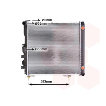 Radiateur, refroidissement du moteur VAN WEZEL [30002086]