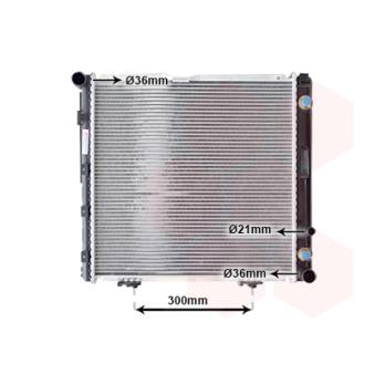 Radiateur, refroidissement du moteur VAN WEZEL 30002148