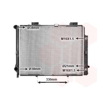 Radiateur, refroidissement du moteur VAN WEZEL 30002190