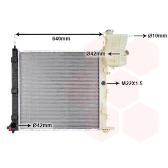 Radiateur, refroidissement du moteur VAN WEZEL OEM A6385011601