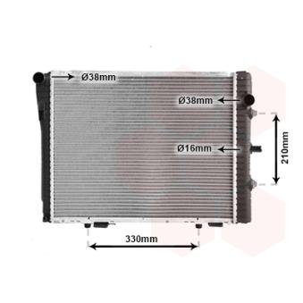 Radiateur, refroidissement du moteur VAN WEZEL 30002229
