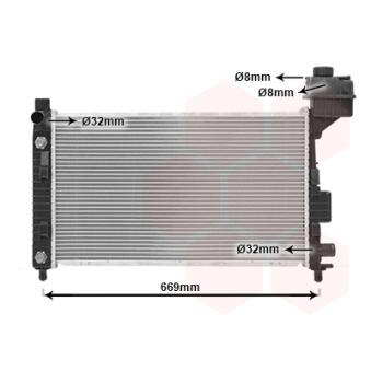 Radiateur, refroidissement du moteur VAN WEZEL OEM 1685000302